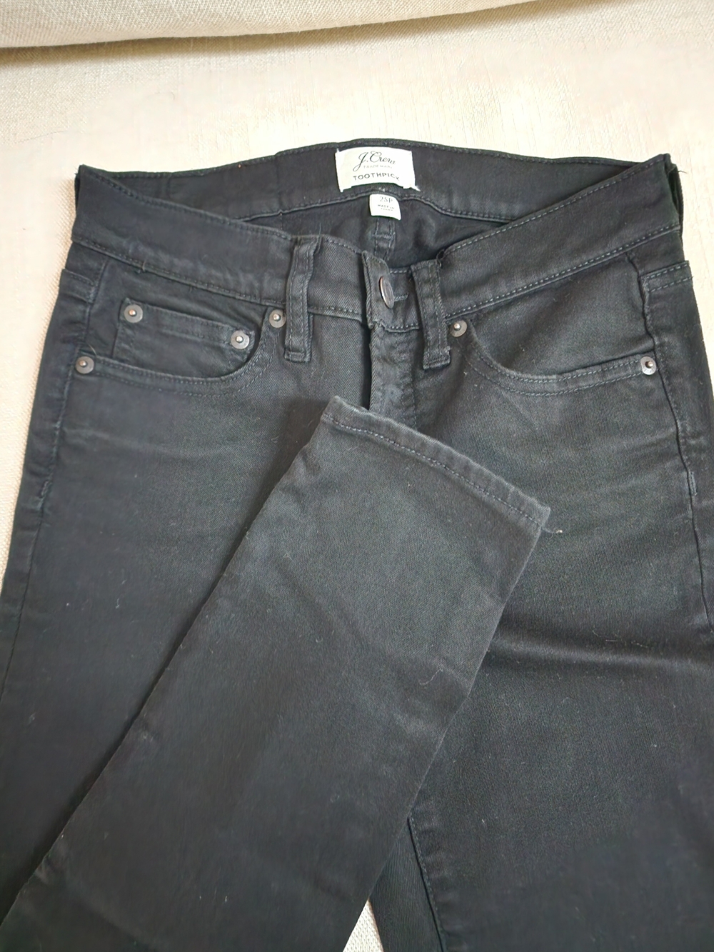 J. Crew Black Skinny Jeans - Women's Stretch Denim - 2 Petite